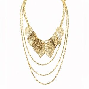 Dangling Leaf Layered Necklace